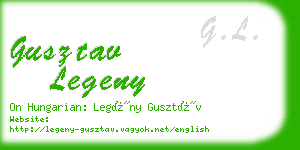 gusztav legeny business card